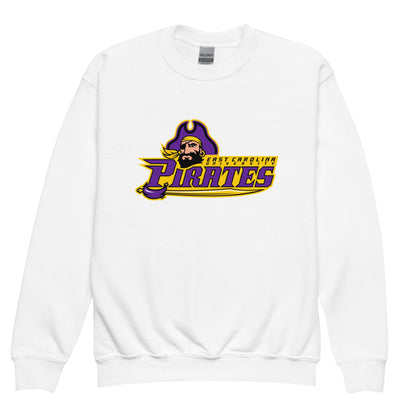 Classic | Youth Sweatshirt | ECU Club Womens Lacrosse | Pirate Emblem Logo