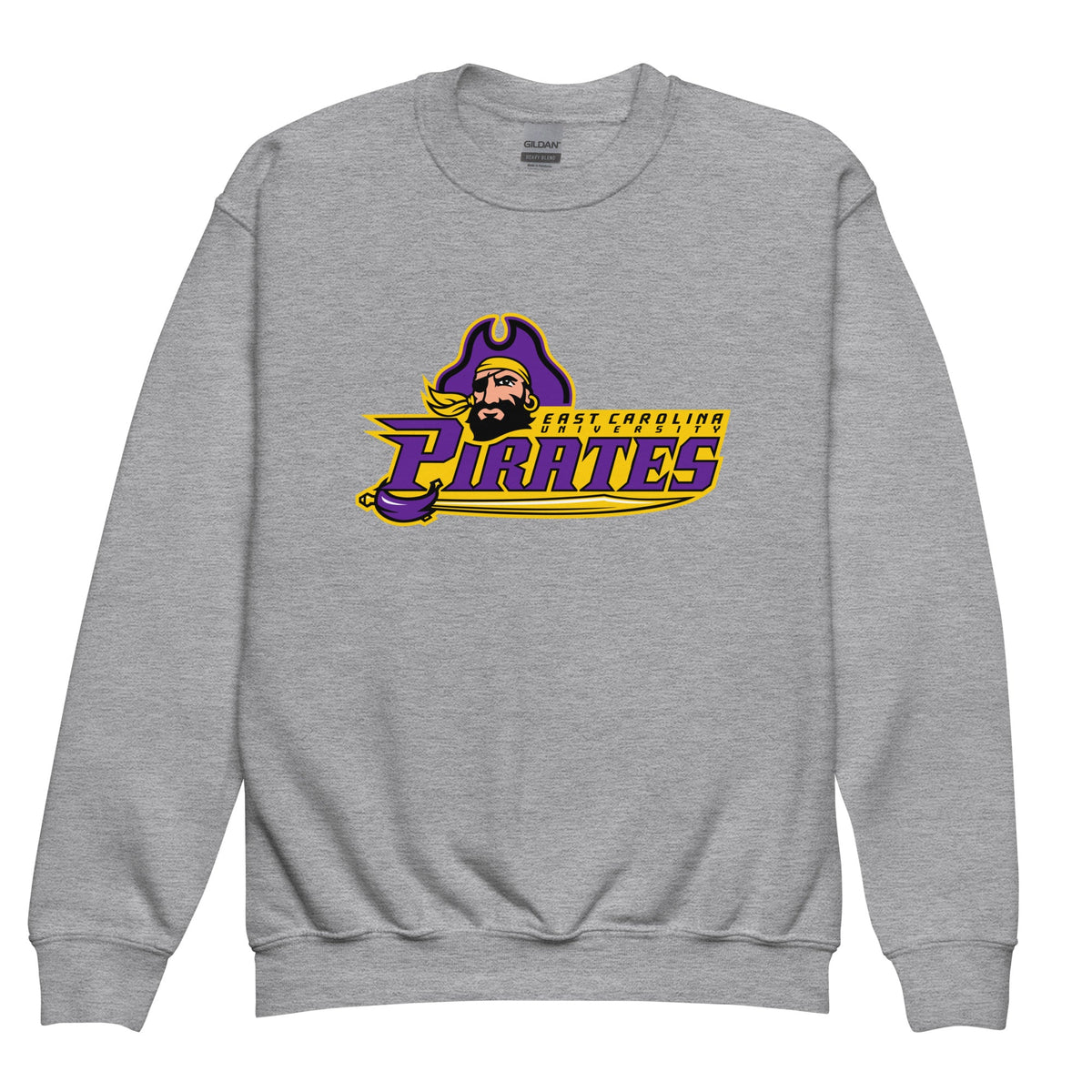 Classic | Youth Sweatshirt | ECU Club Womens Lacrosse | Pirate Emblem Logo