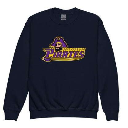 Classic | Youth Sweatshirt | ECU Club Womens Lacrosse | Pirate Emblem Logo