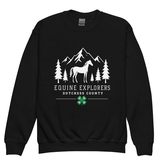 Classic | Youth Sweatshirt | Equine Explorers | Dutchess Crest Trailblazers Logo