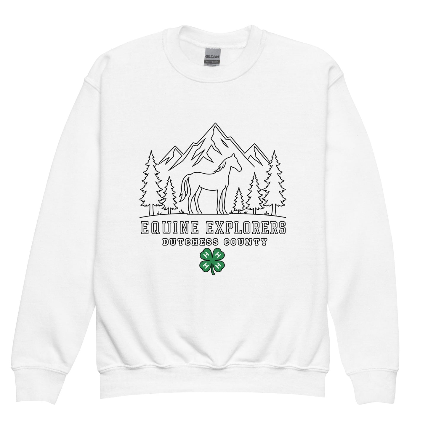 Classic | Youth Sweatshirt | Equine Explorers | Dutchess Crest Trailblazers Logo