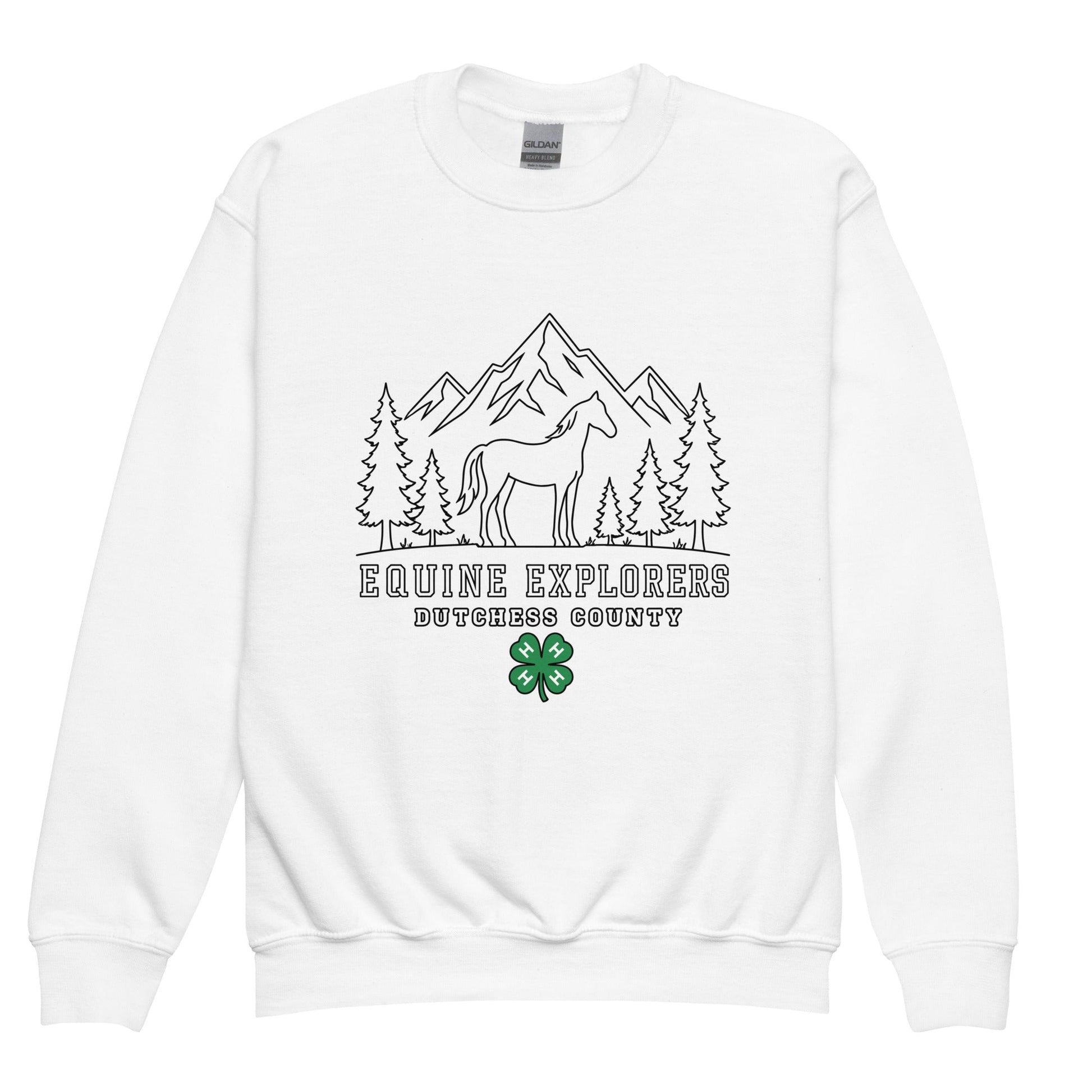 Classic | Youth Sweatshirt | Equine Explorers | Dutchess Crest Trailblazers Logo