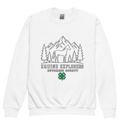 Classic | Youth Sweatshirt | Equine Explorers | Dutchess Crest Trailblazers Logo