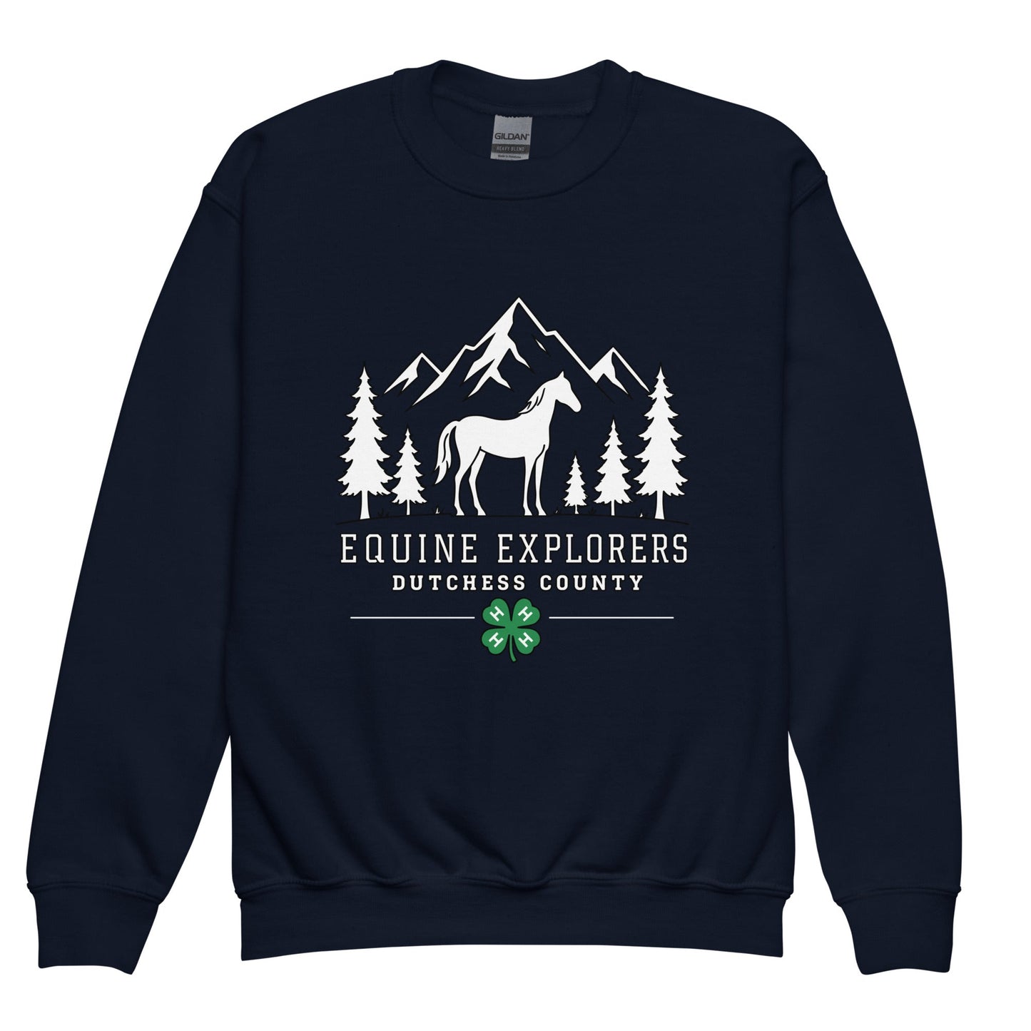 Classic | Youth Sweatshirt | Equine Explorers | Dutchess Crest Trailblazers Logo