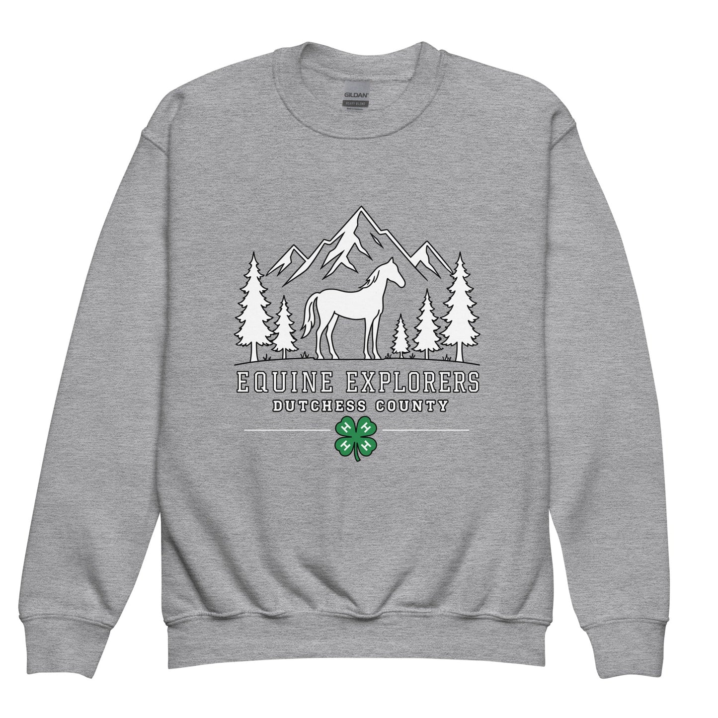Classic | Youth Sweatshirt | Equine Explorers | Dutchess Crest Trailblazers Logo