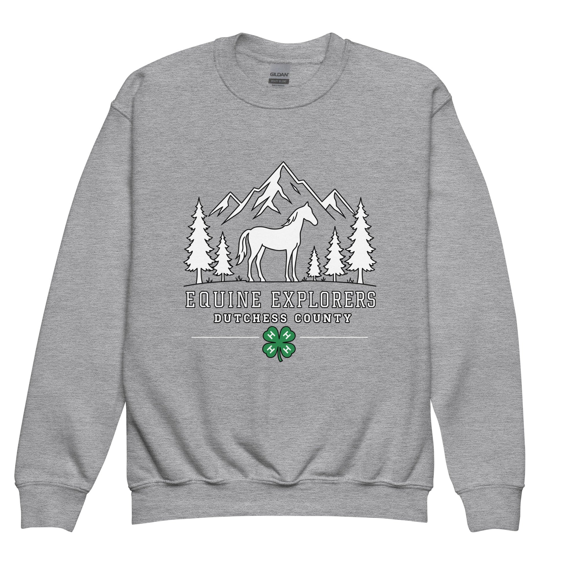 Classic | Youth Sweatshirt | Equine Explorers | Dutchess Crest Trailblazers Logo