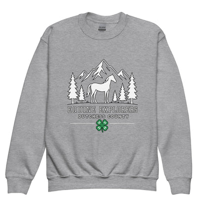 Classic | Youth Sweatshirt | Equine Explorers | Dutchess Crest Trailblazers Logo
