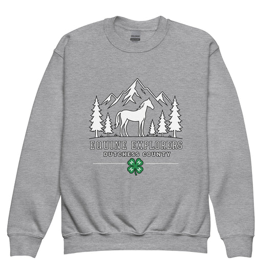 Classic | Youth Sweatshirt | Equine Explorers | Dutchess Crest Trailblazers Logo