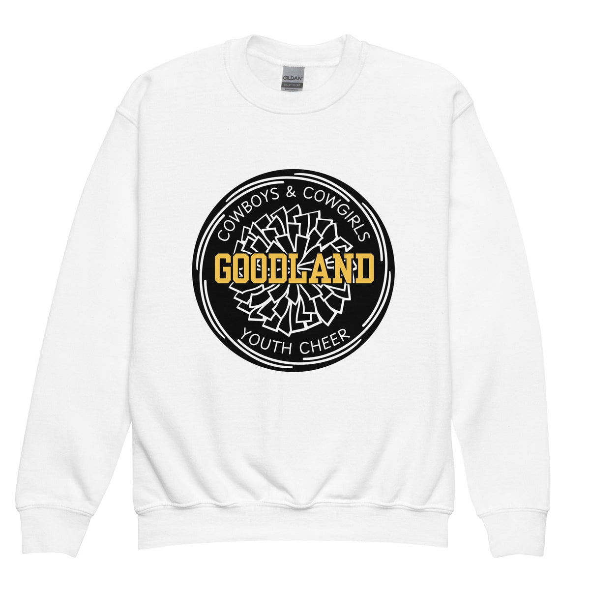 Classic | Youth Sweatshirt | Goodland Youth Cheer | Badge Logo