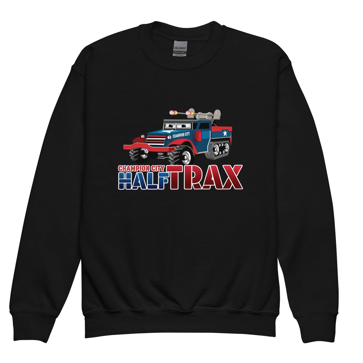 Classic | Youth Sweatshirt | Half Trax Baseball | Mascot Logo