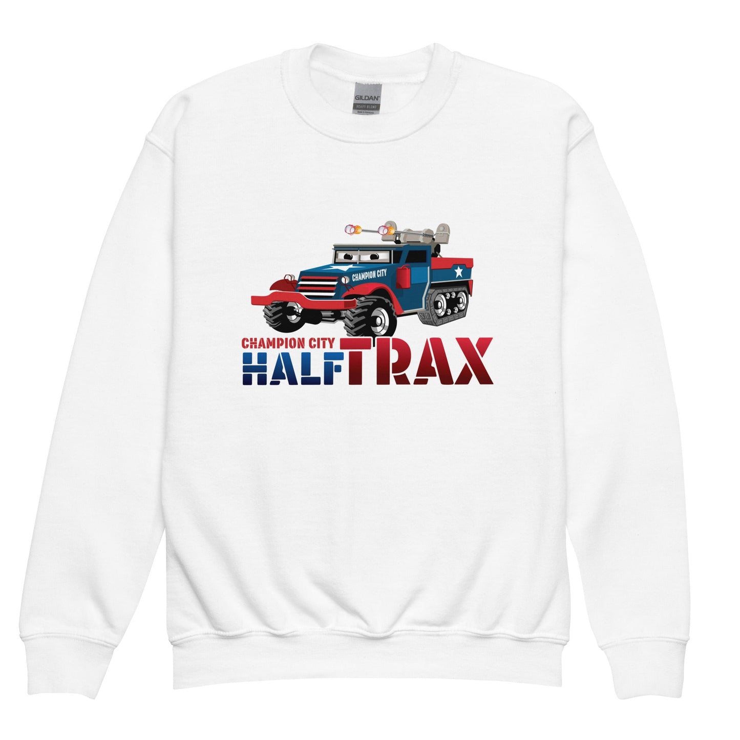 Classic | Youth Sweatshirt | Half Trax Baseball | Mascot Logo
