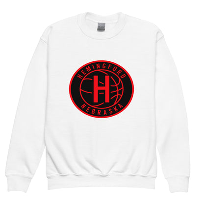 Classic | Youth Sweatshirt | Hemingford Bobcats | Badge Logo