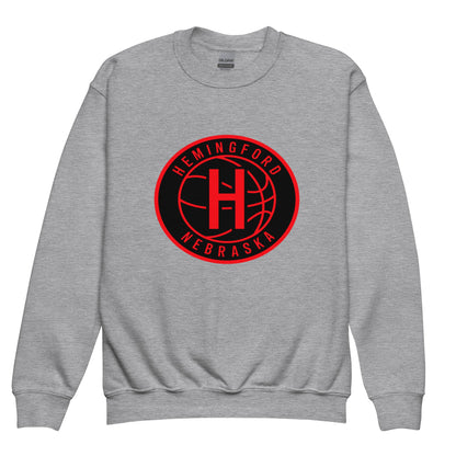 Classic | Youth Sweatshirt | Hemingford Bobcats | Badge Logo