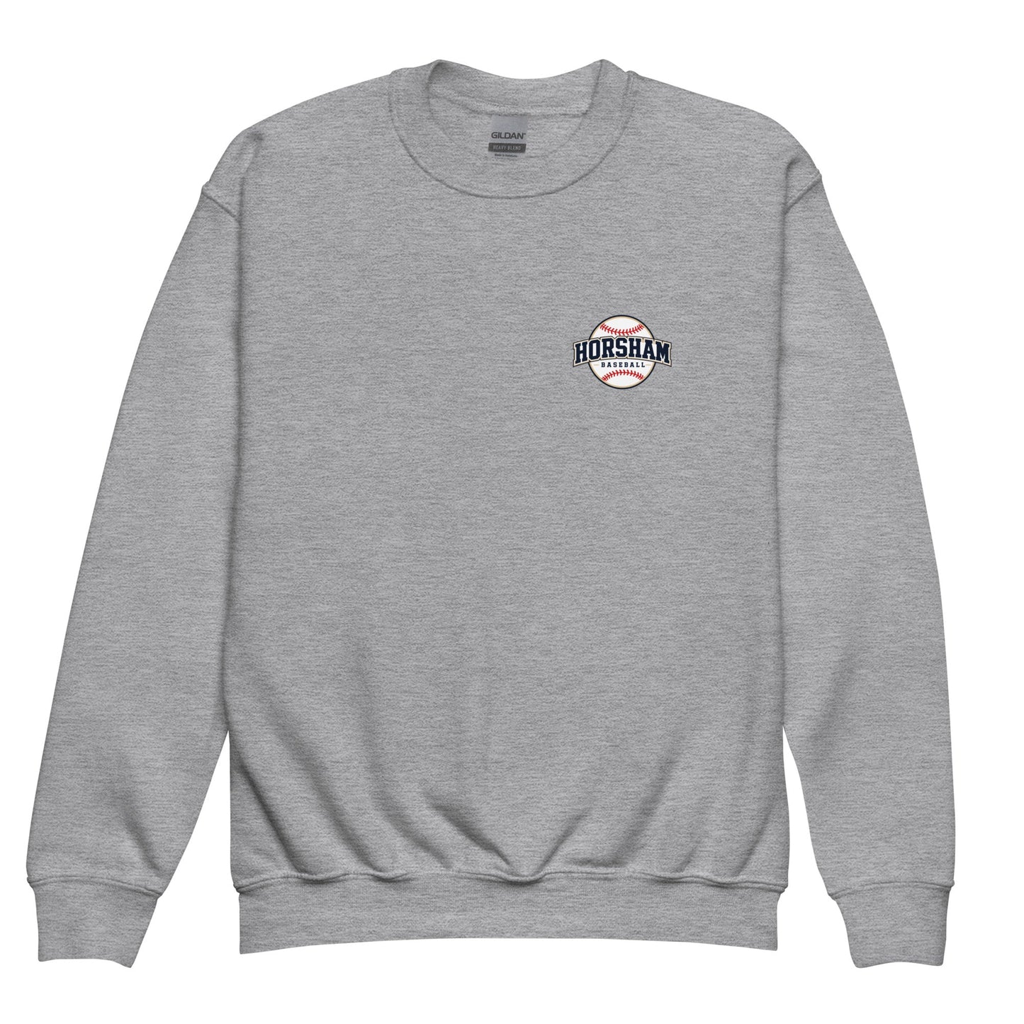 Classic | Youth Sweatshirt | Horsham Travel Baseball | Home - Run Crest Logo