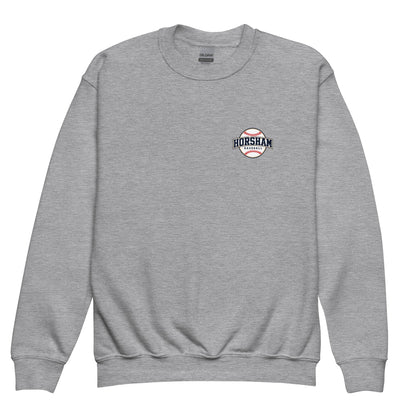 Classic | Youth Sweatshirt | Horsham Travel Baseball | Home - Run Crest Logo