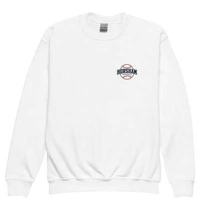 Classic | Youth Sweatshirt | Horsham Travel Baseball | Home - Run Crest Logo