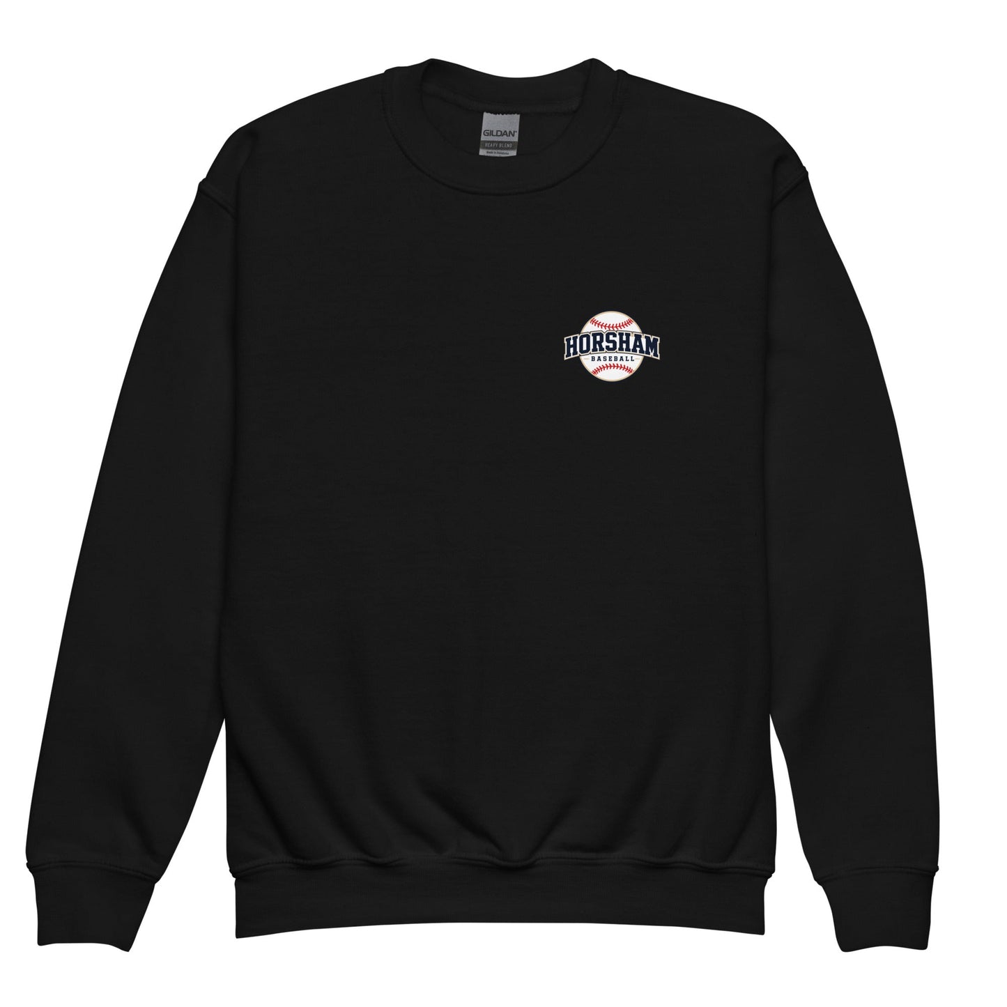 Classic | Youth Sweatshirt | Horsham Travel Baseball | Home - Run Crest Logo