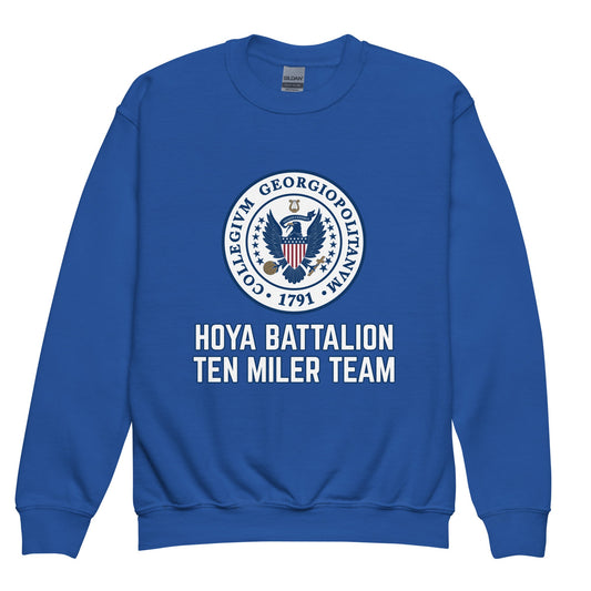 Classic | Youth Sweatshirt | Hoya battalion Ten Miler | Badge Logo