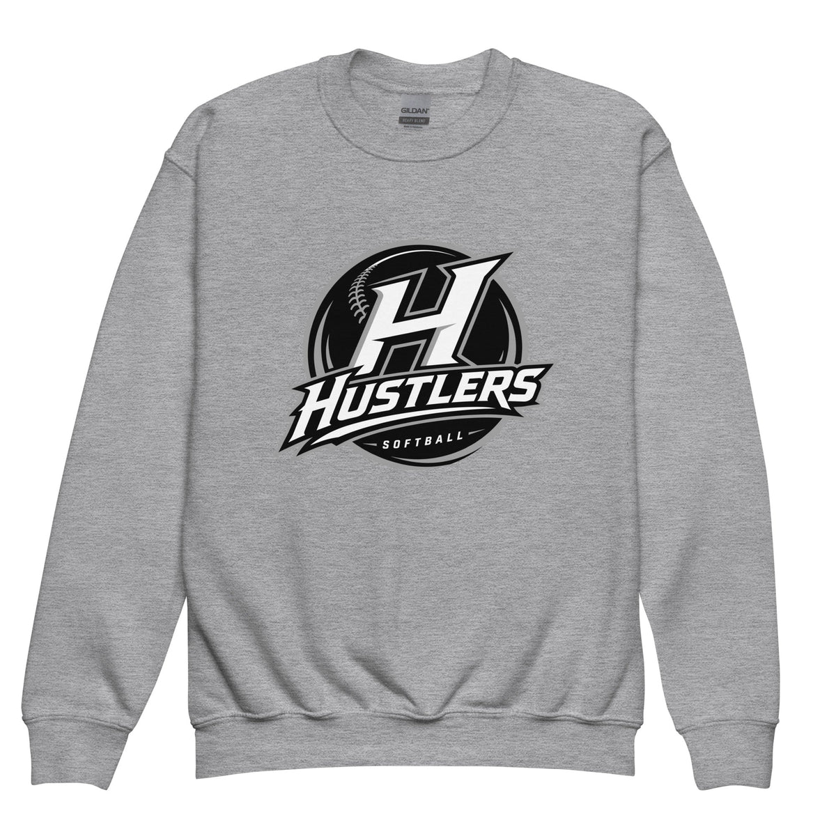 Classic | Youth Sweatshirt | Hustlers Softball | Crest Logo