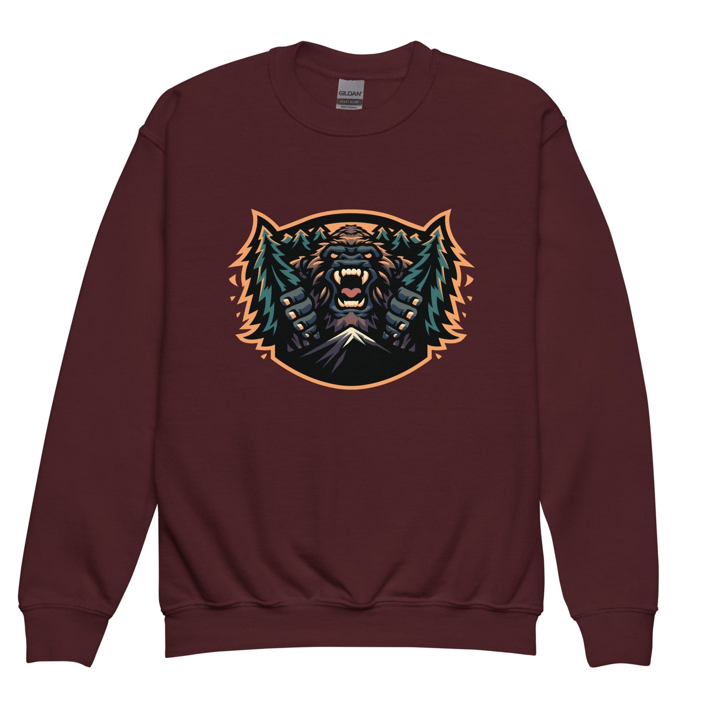 Classic | Youth Sweatshirt | JBLM Bigfoot Hockey Team | Mascot Logo