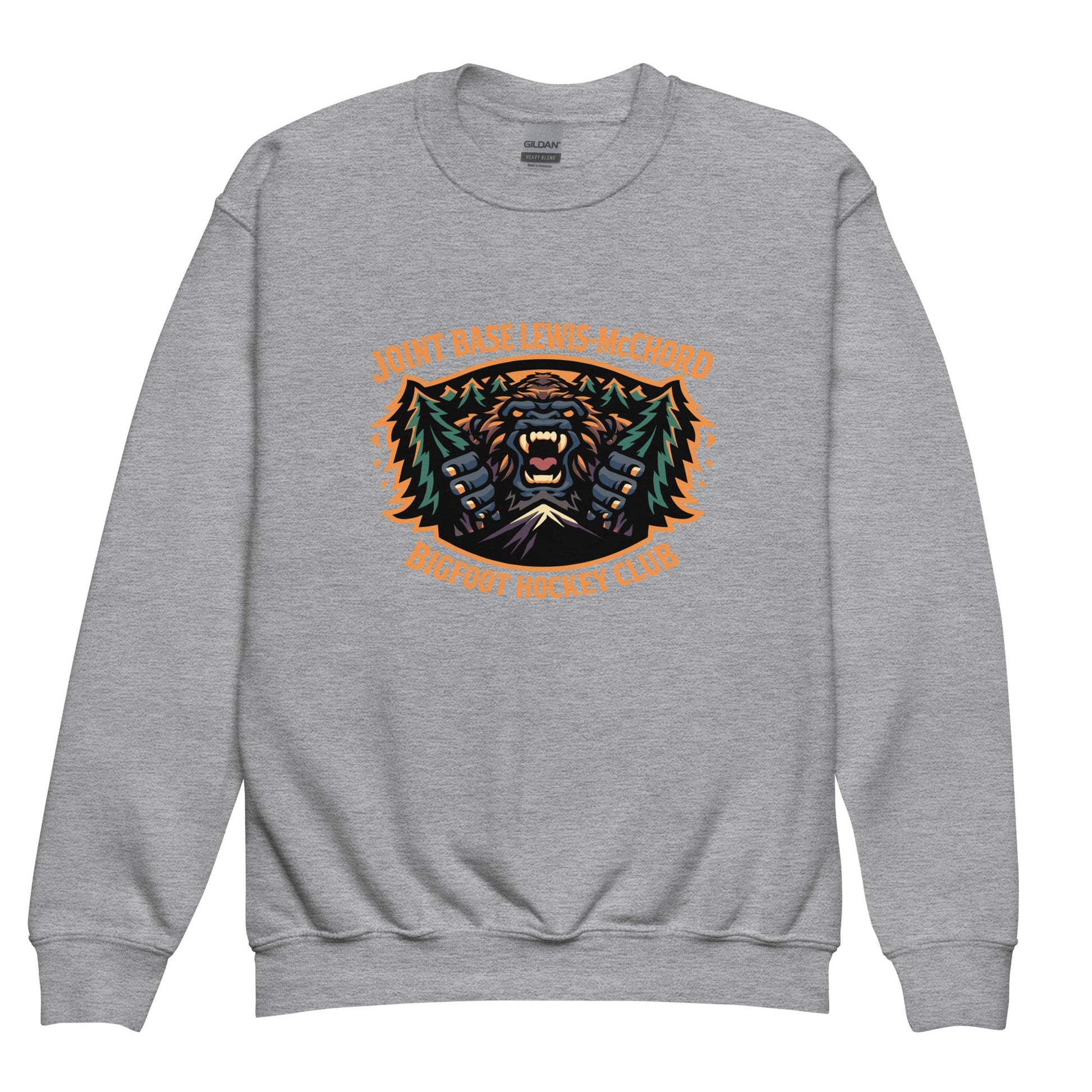 Classic | Youth Sweatshirt | JBLM Bigfoot Hockey Team | Mascot Logo