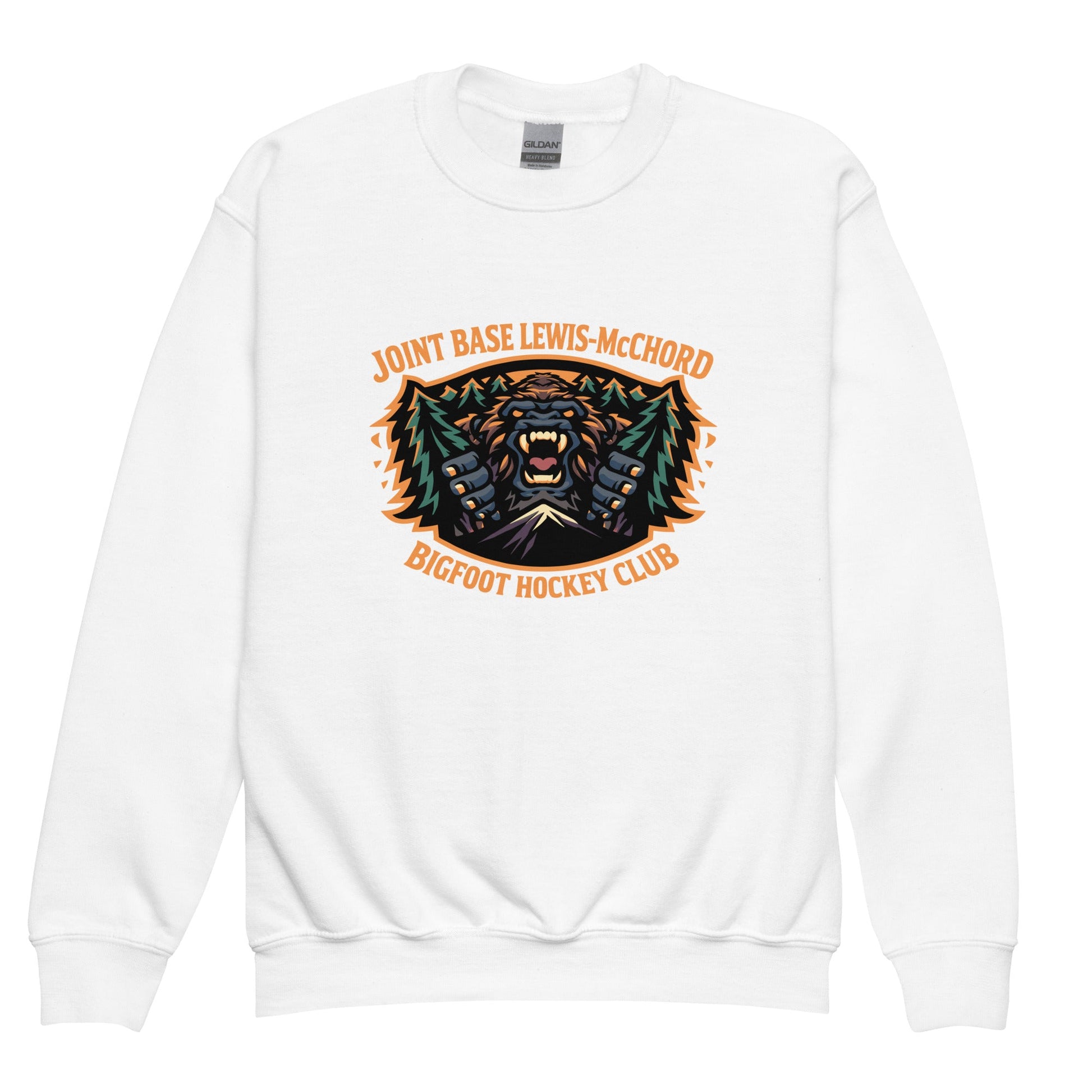 Classic | Youth Sweatshirt | JBLM Bigfoot Hockey Team | Mascot Logo