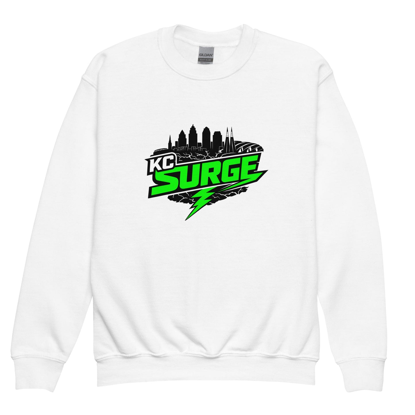 Classic | Youth Sweatshirt | Kansas City Surge | Neon Skyline Logo