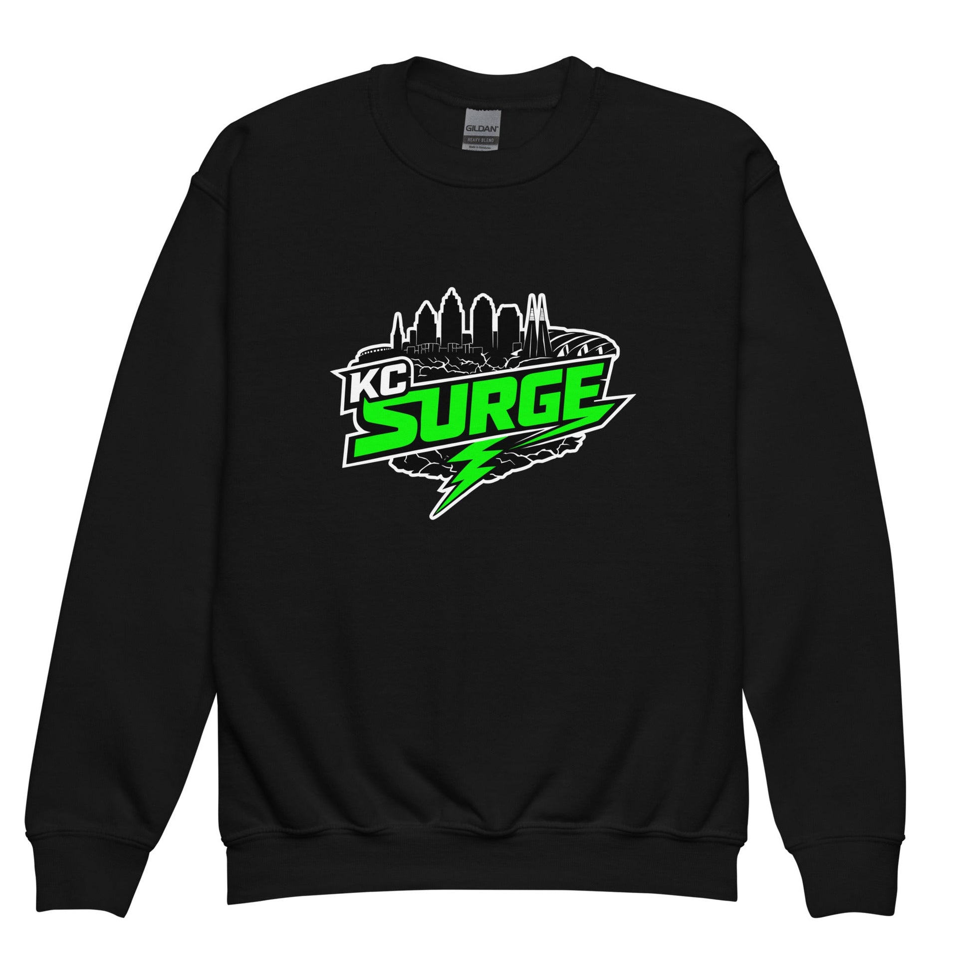 Classic | Youth Sweatshirt | Kansas City Surge | Neon Skyline Logo