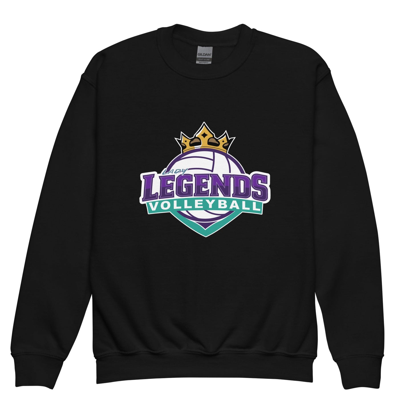 Classic | Youth Sweatshirt | Lady Legends Volleyball | Crown Logo
