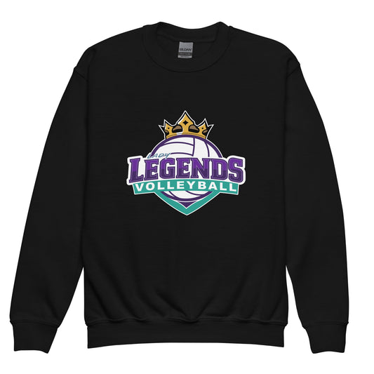 Classic | Youth Sweatshirt | Lady Legends Volleyball | Crown Logo
