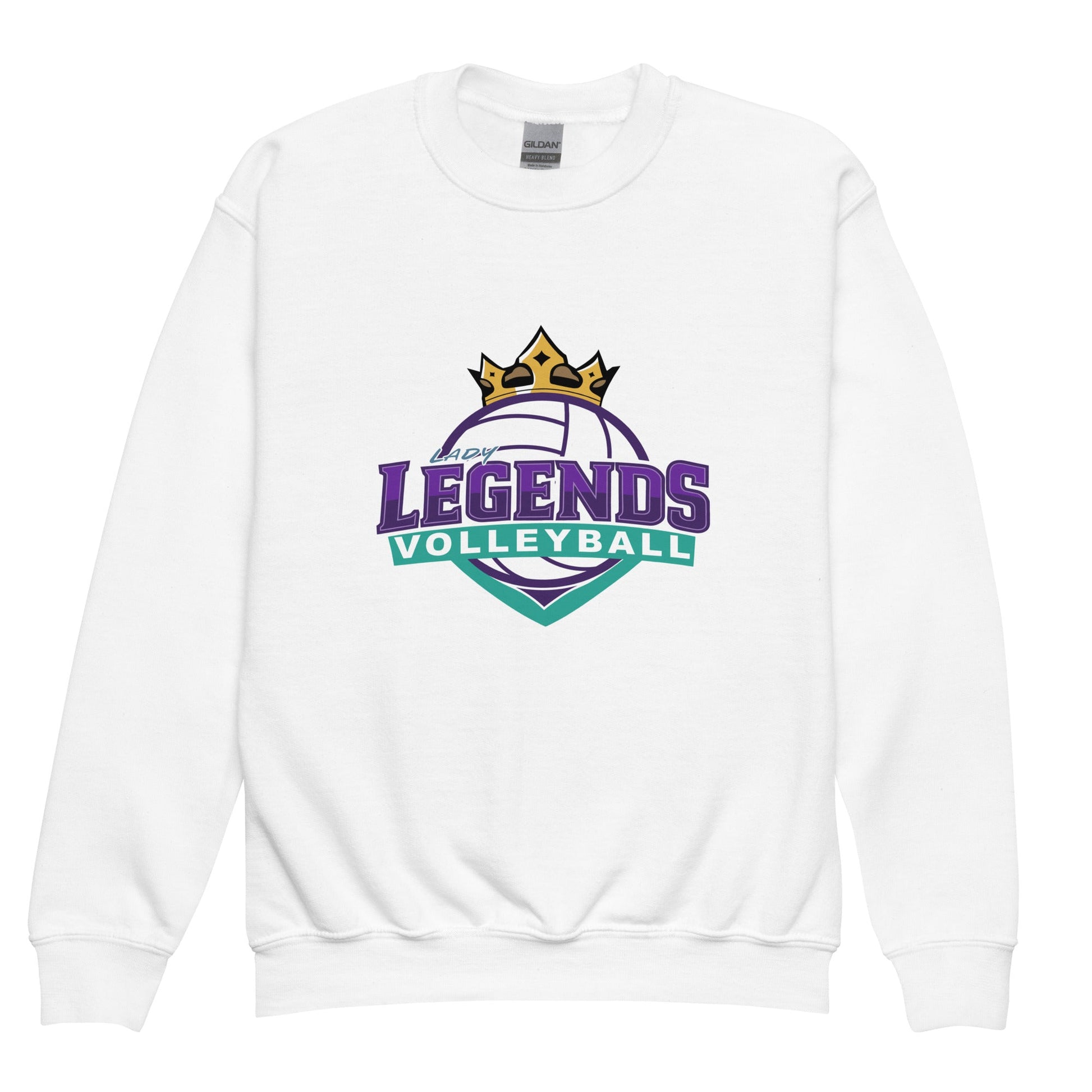 Classic | Youth Sweatshirt | Lady Legends Volleyball | Crown Logo