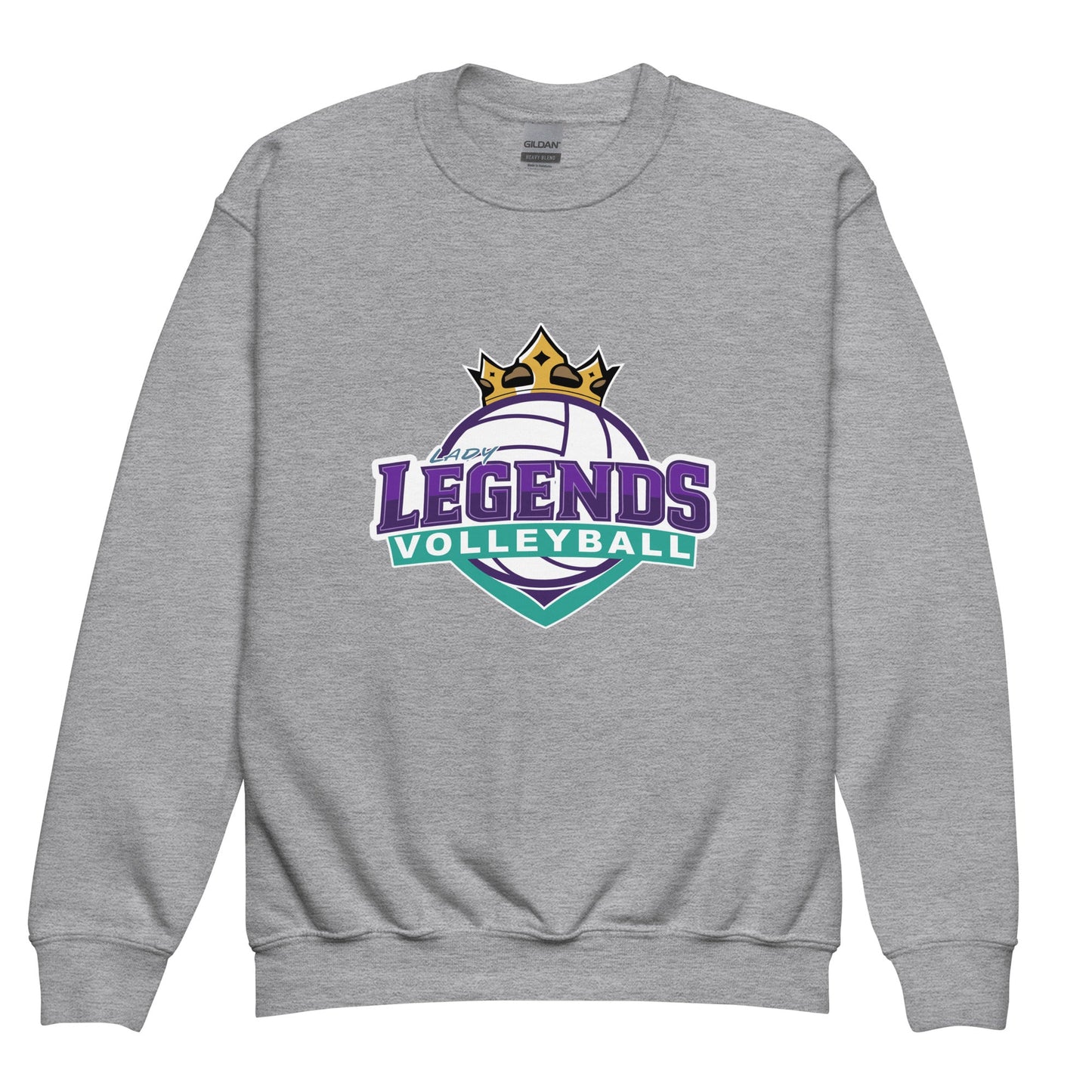 Classic | Youth Sweatshirt | Lady Legends Volleyball | Crown Logo