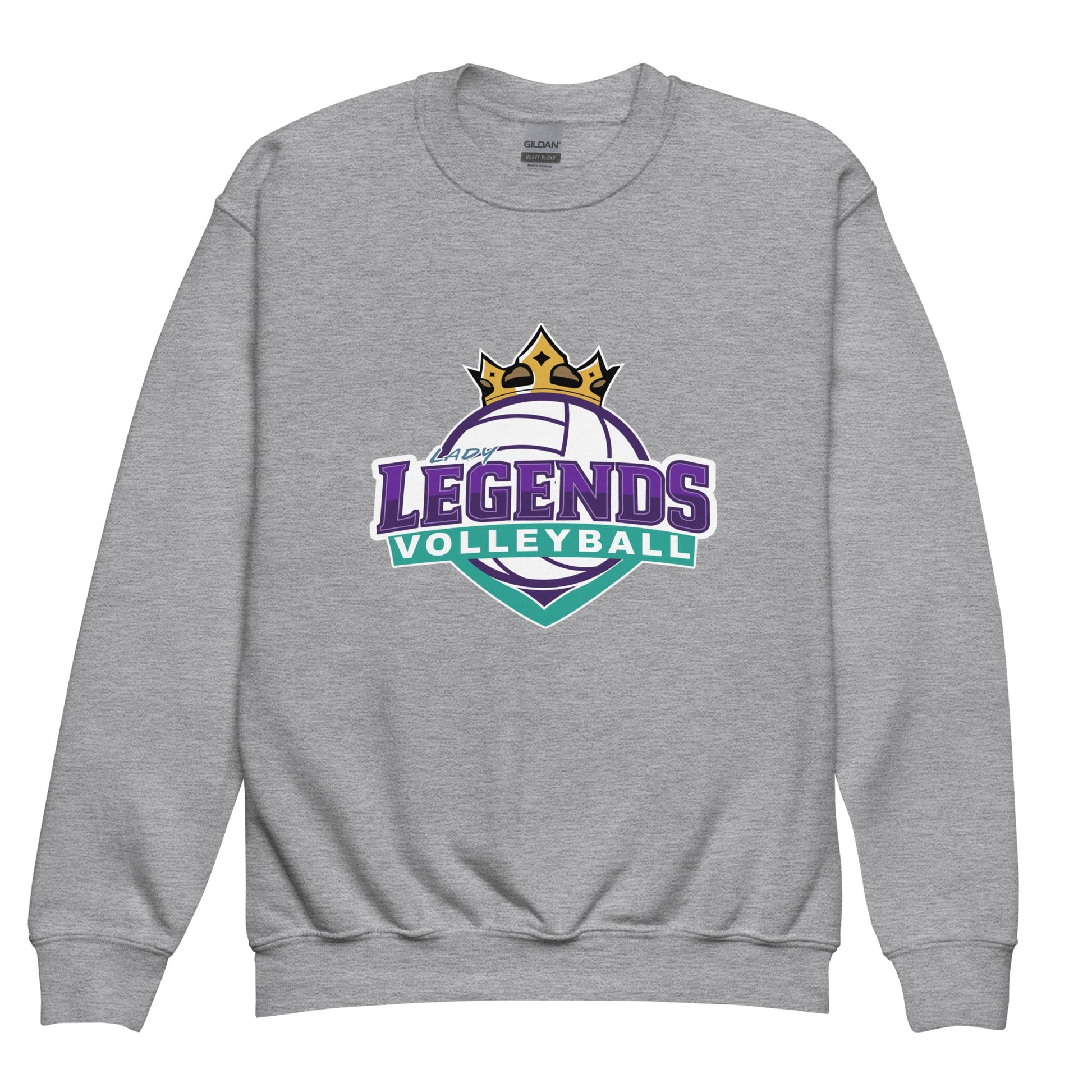 Classic | Youth Sweatshirt | Lady Legends Volleyball | Crown Logo