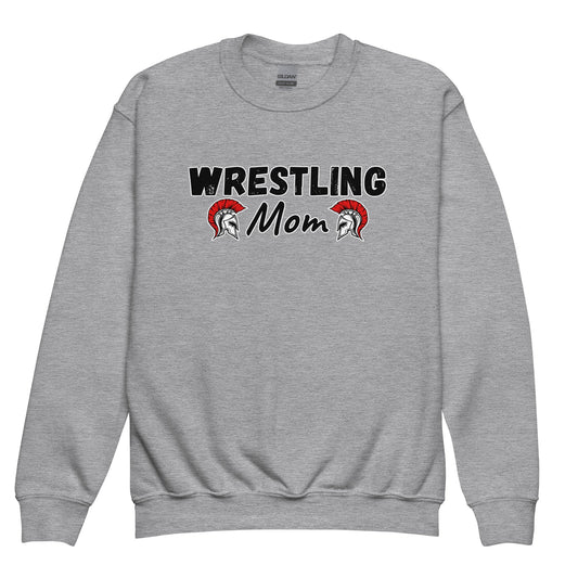 Classic | Youth Sweatshirt | Lafayette Warrior Youth Wrestling | Mom Emblem Logo