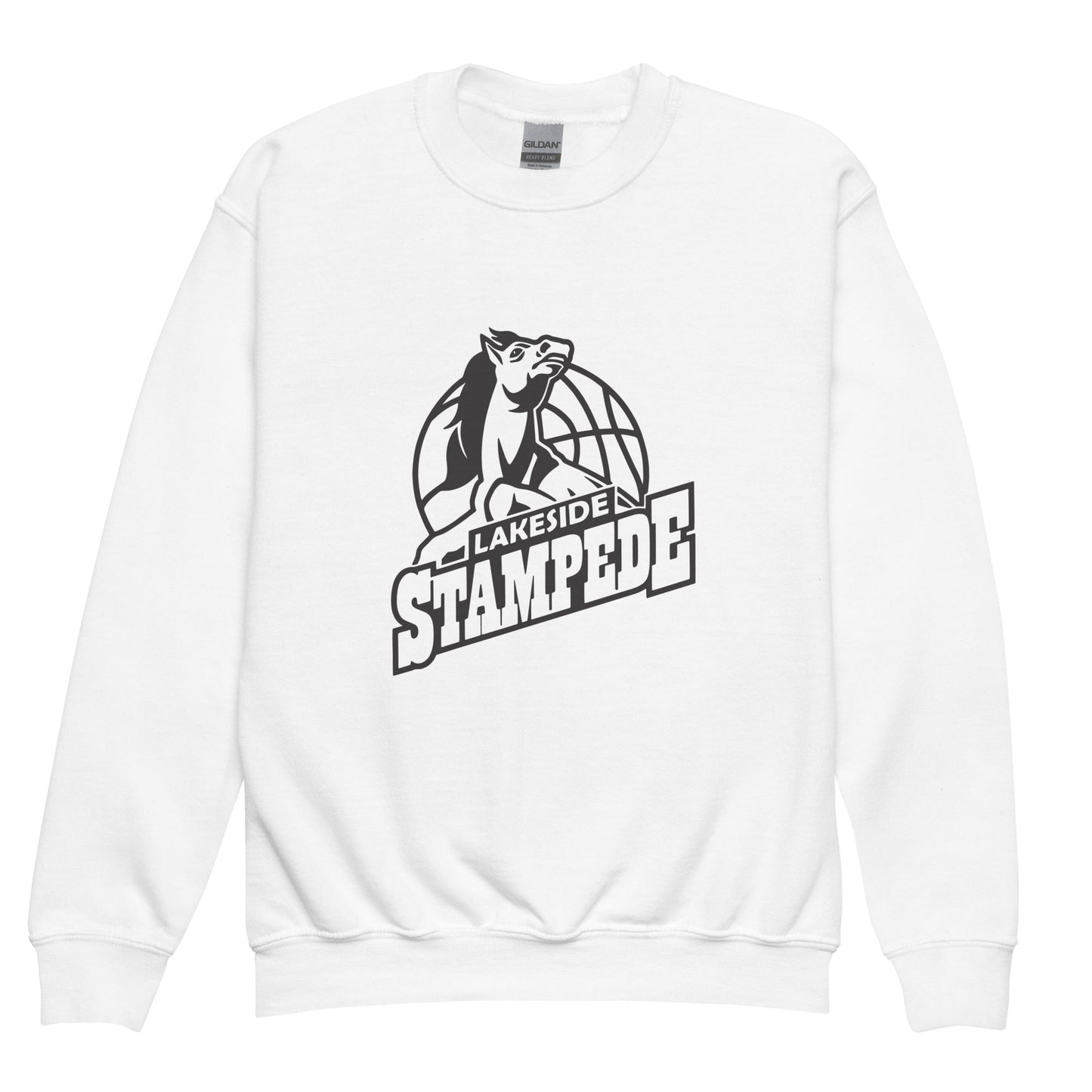 Classic | Youth Sweatshirt | Lakeside Stampede | Basketball Mascot Logo