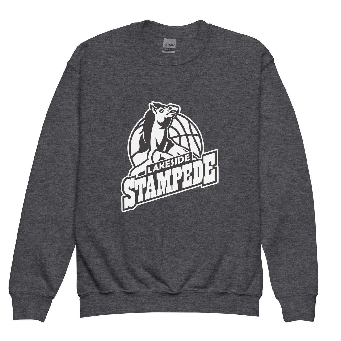 Classic | Youth Sweatshirt | Lakeside Stampede | Basketball Mascot Logo