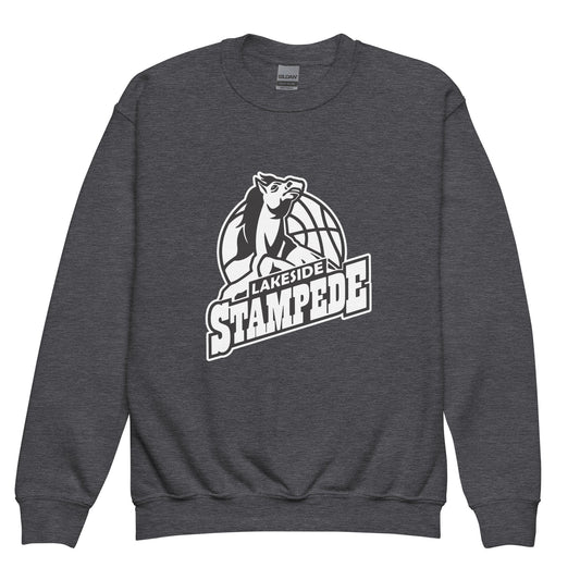 Classic | Youth Sweatshirt | Lakeside Stampede | Basketball Mascot Logo