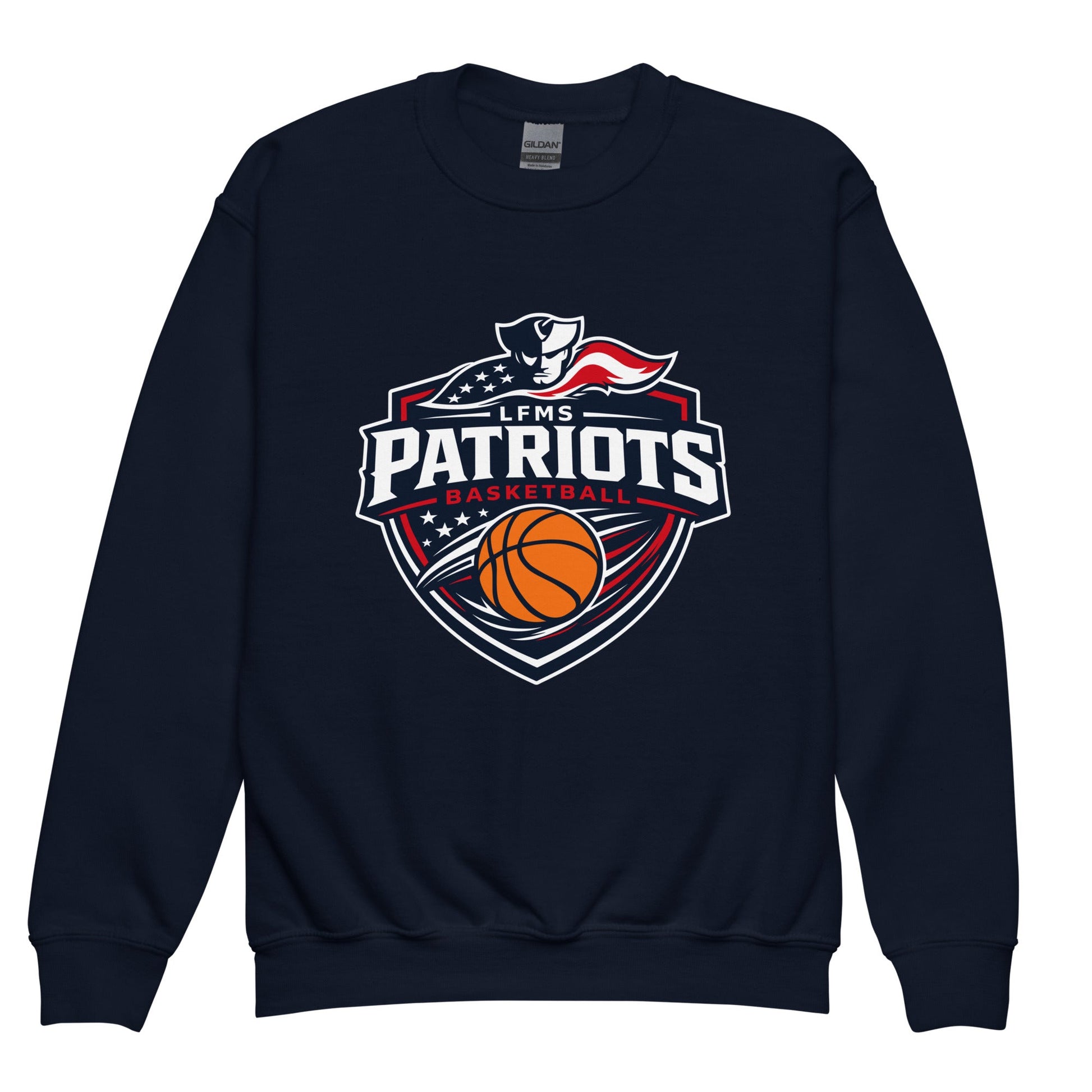Classic | Youth Sweatshirt | LFMS Athletics | Patriots Basketball Logo