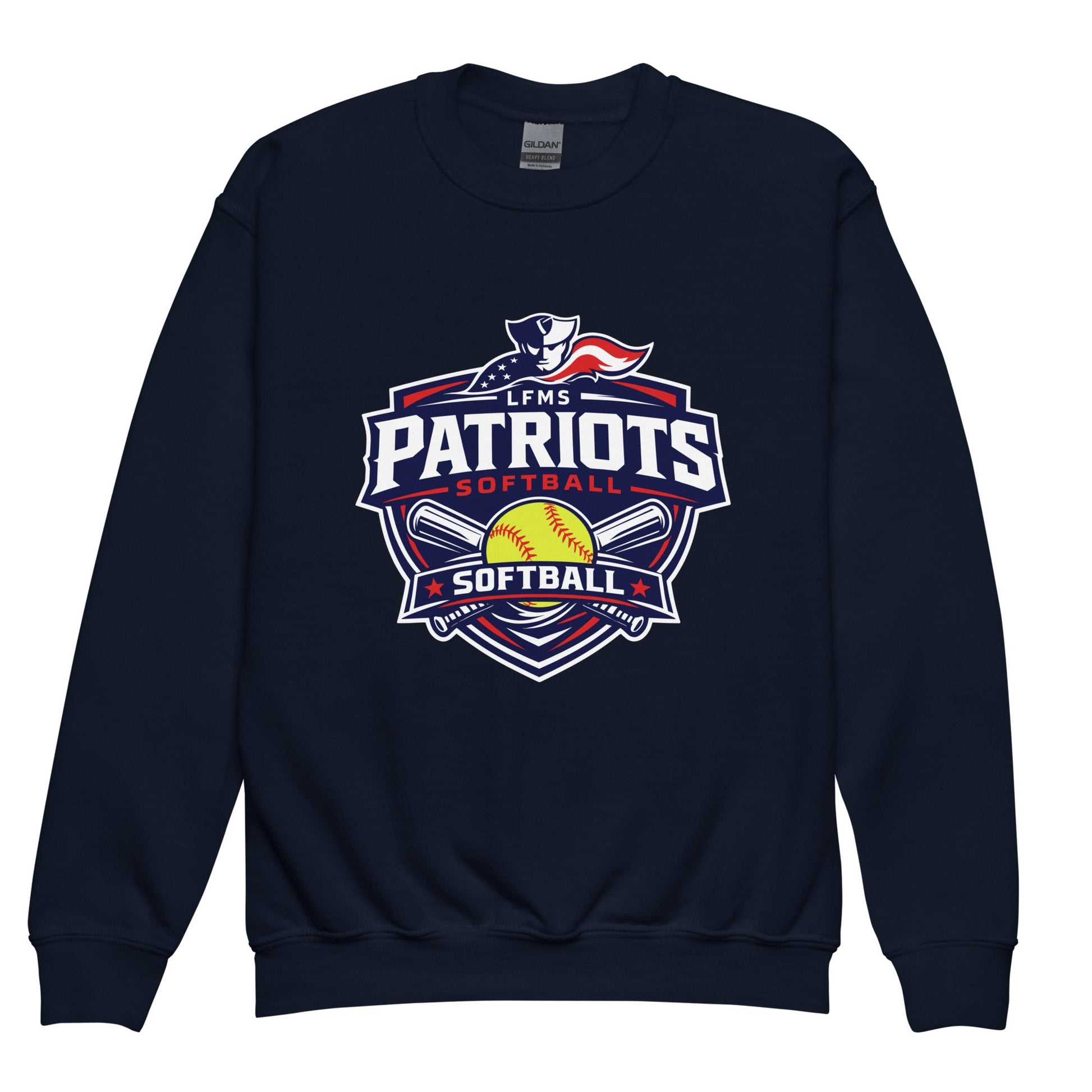 Classic | Youth Sweatshirt | LFMS Athletics | Patriots Softball Logo