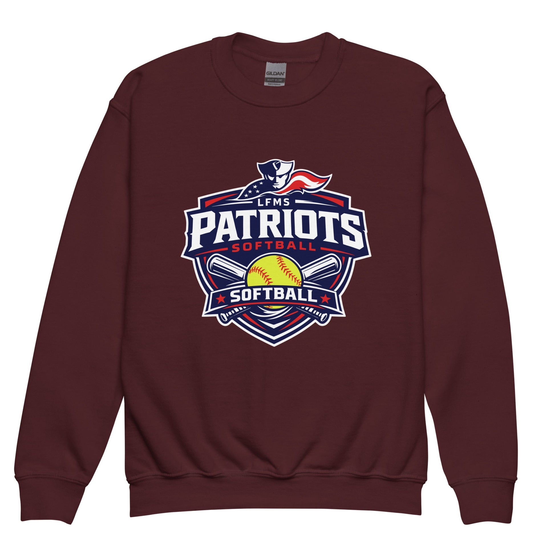 Classic | Youth Sweatshirt | LFMS Athletics | Patriots Softball Logo