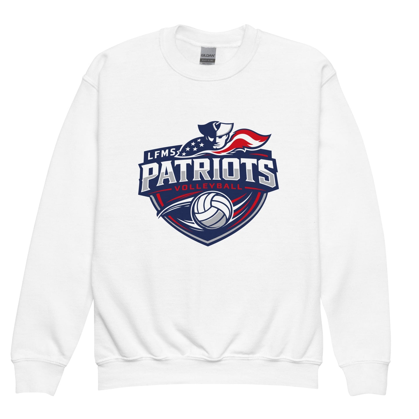 Classic | Youth Sweatshirt | LFMS Athletics | Patriots Volleyball Logo