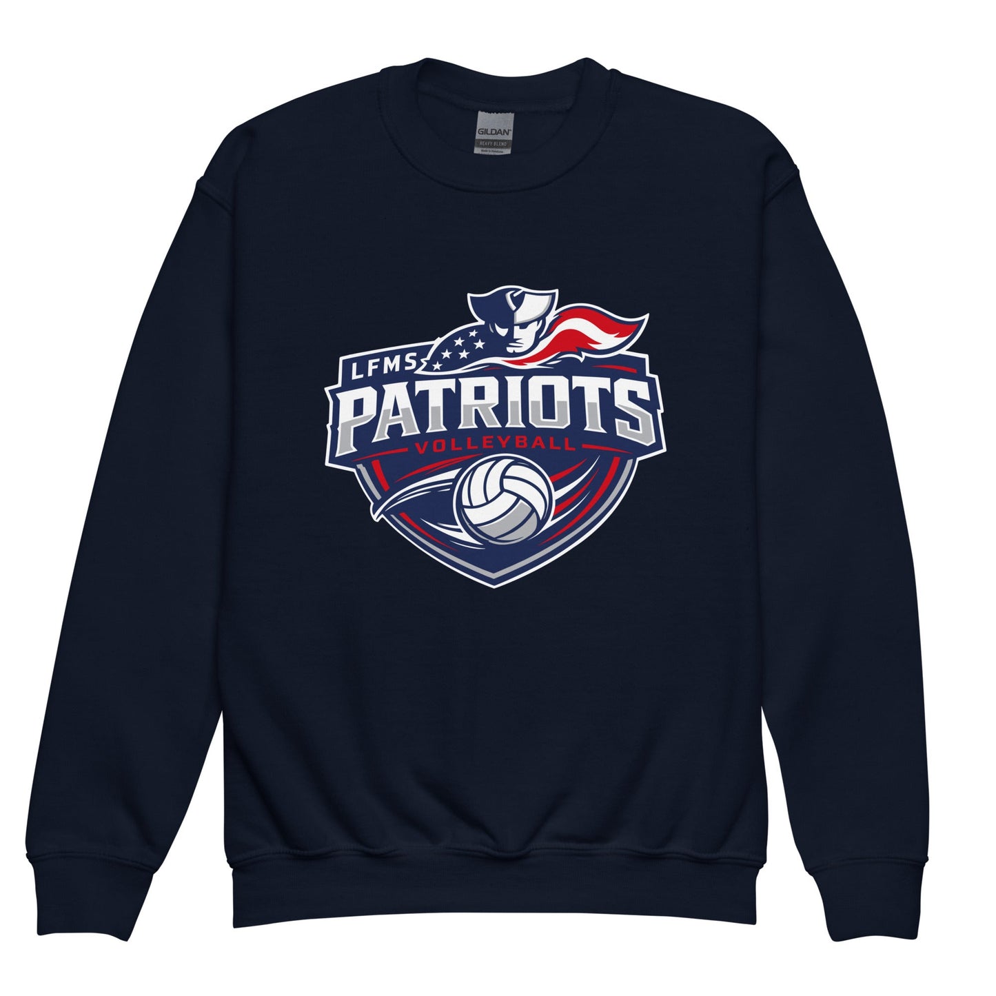 Classic | Youth Sweatshirt | LFMS Athletics | Patriots Volleyball Logo