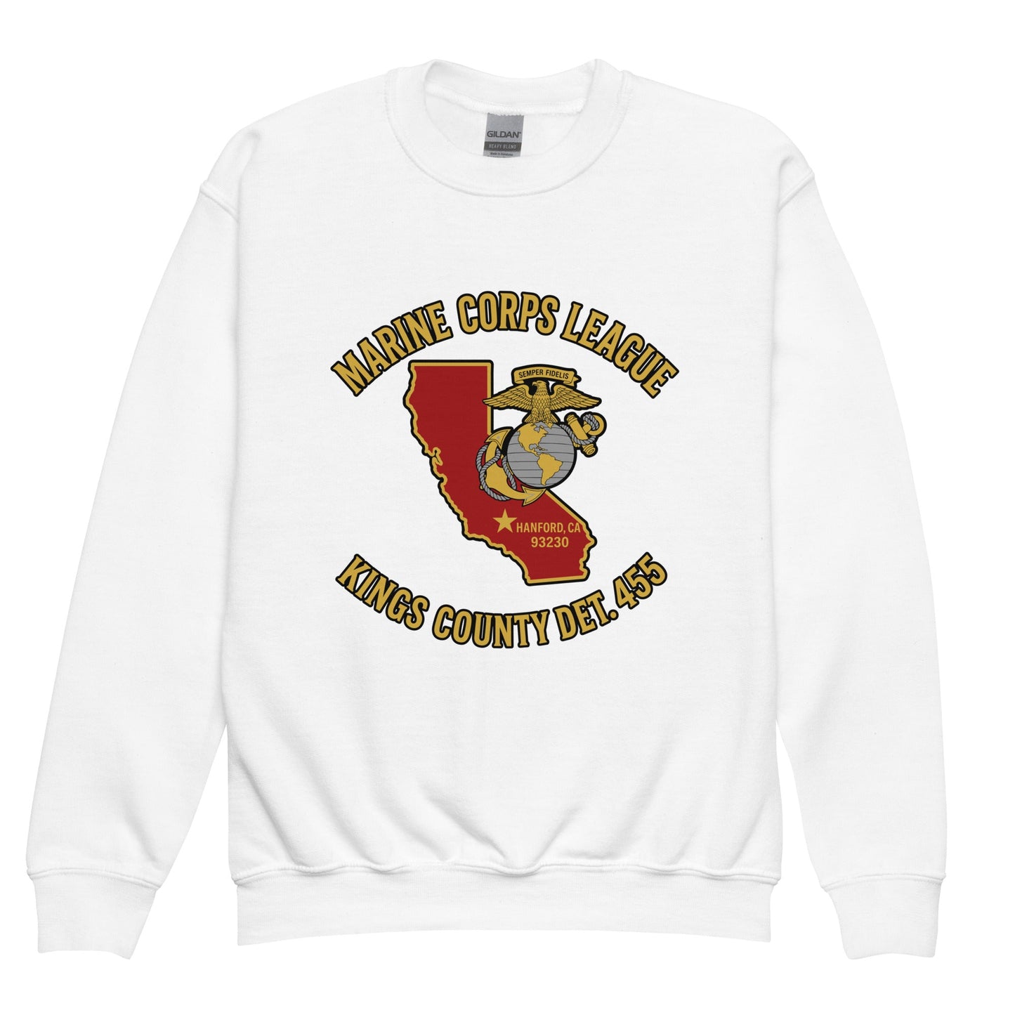 Classic | Youth Sweatshirt | Marine Corps League kings County Det 455 | Crest Logo