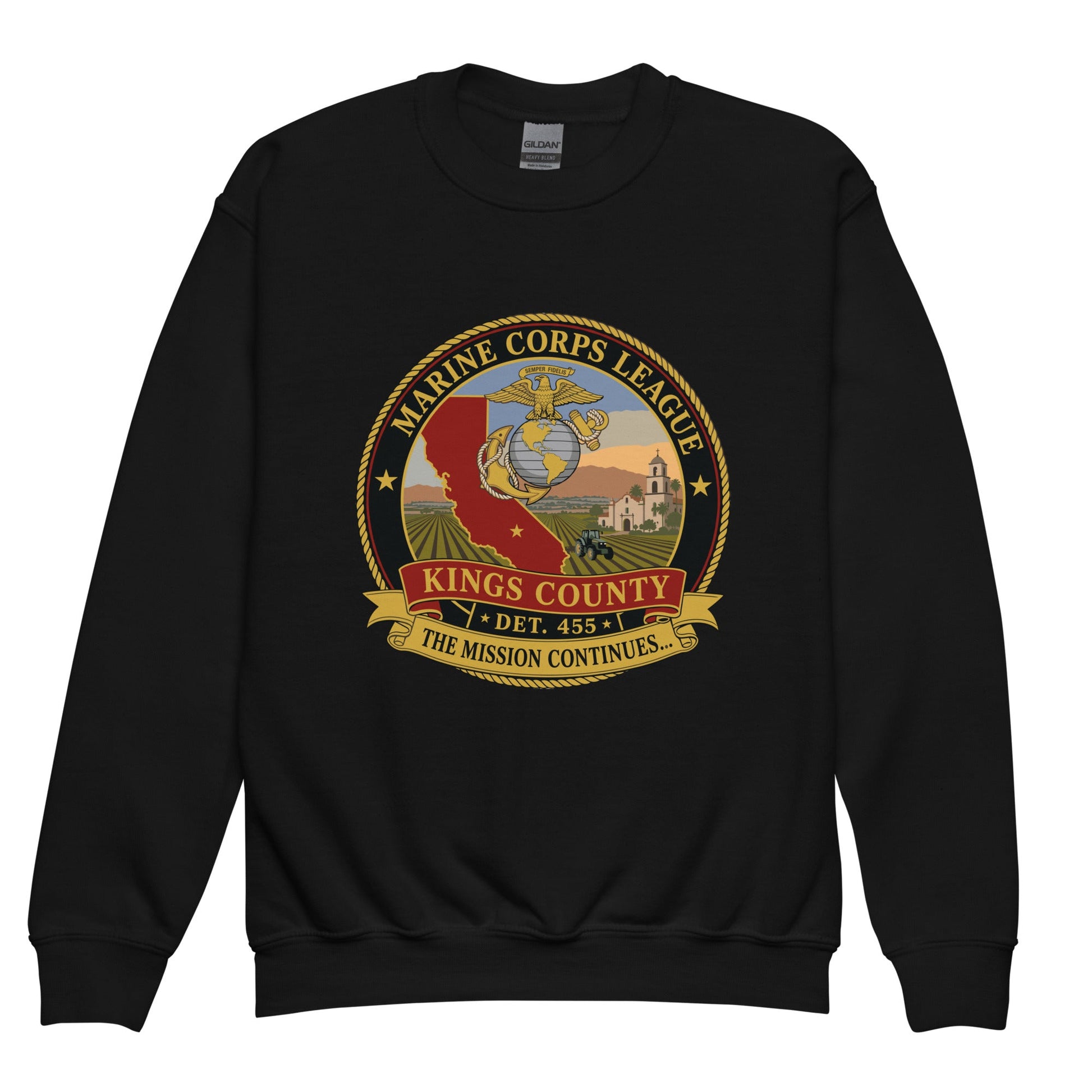 Classic | Youth Sweatshirt | Marine Corps League kings County Det 455 | Shield Logo