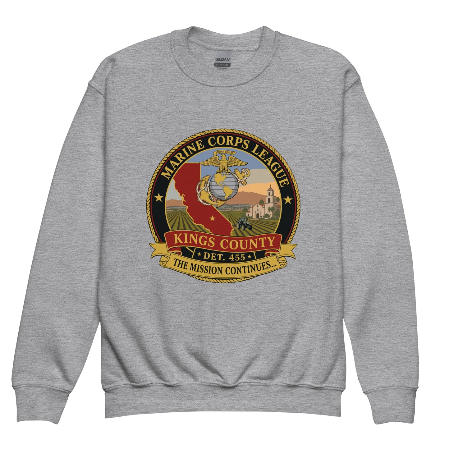 Classic | Youth Sweatshirt | Marine Corps League kings County Det 455 | Shield Logo