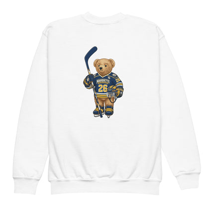 Classic | Youth Sweatshirt | Marquette University Women's Hockey | MU Mark Backprint Logo