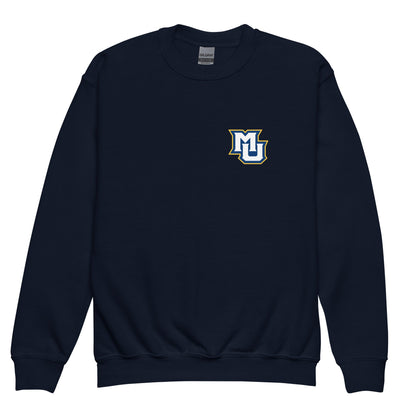 Classic | Youth Sweatshirt | Marquette University Women's Hockey | MU Mark Backprint Logo