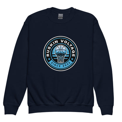 Classic | Youth Sweatshirt | Maximum Voltage Athletics District | Hoop Crest Logo