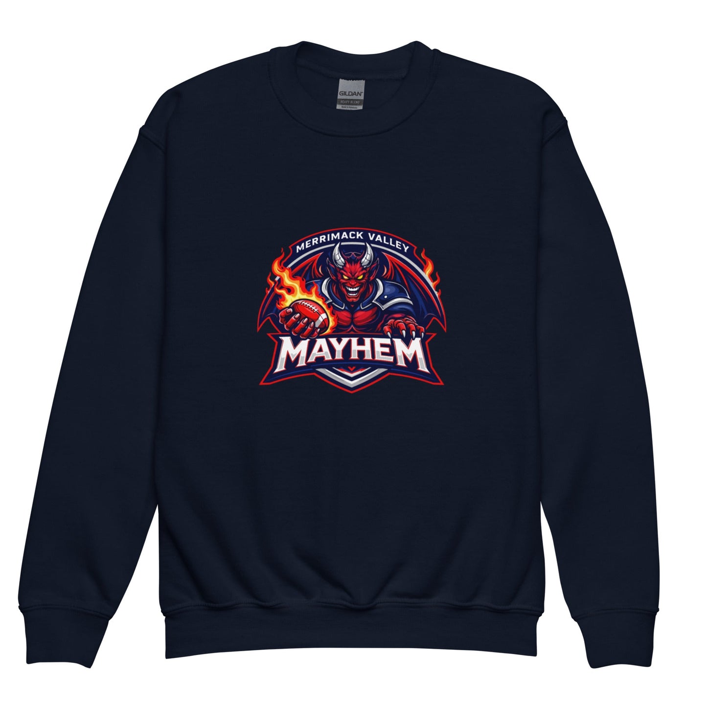 Classic | Youth Sweatshirt | Merrimack Valley Mayhem | Overlord Crest Logo