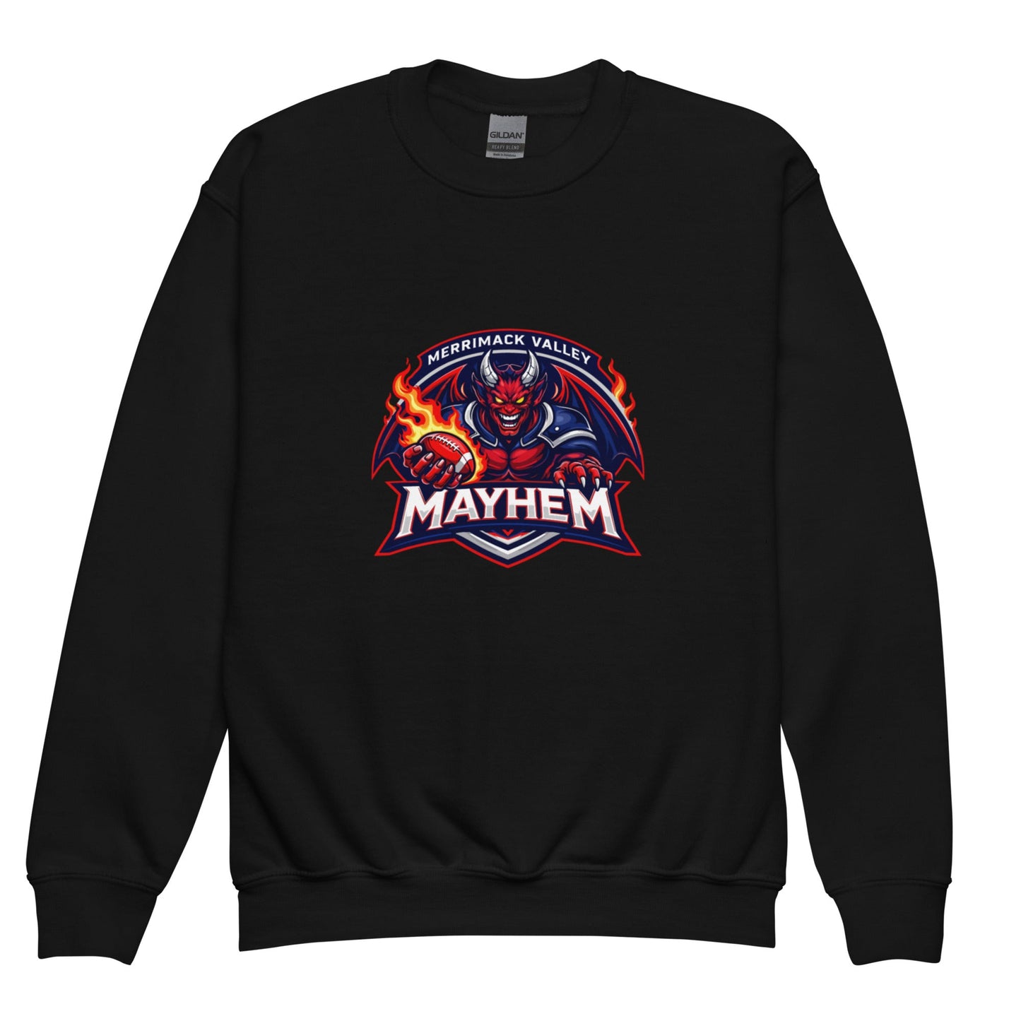 Classic | Youth Sweatshirt | Merrimack Valley Mayhem | Overlord Crest Logo